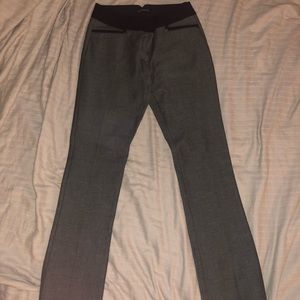 Express Dress pants; dark gray with black trimming